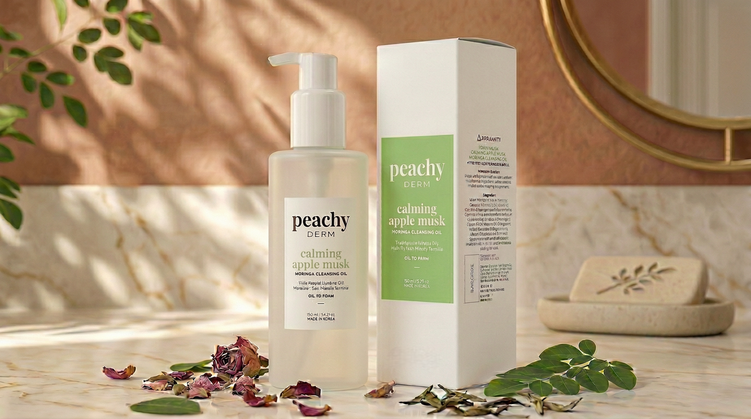 PEACHYDERM Moringa Cleansing Oil Calming Apple Musk